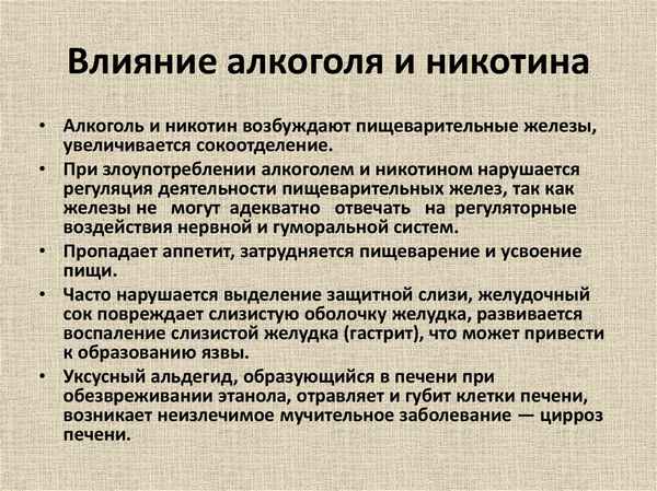 
    Вредное влияние алкоголя и никотина на развитие организма человека

      