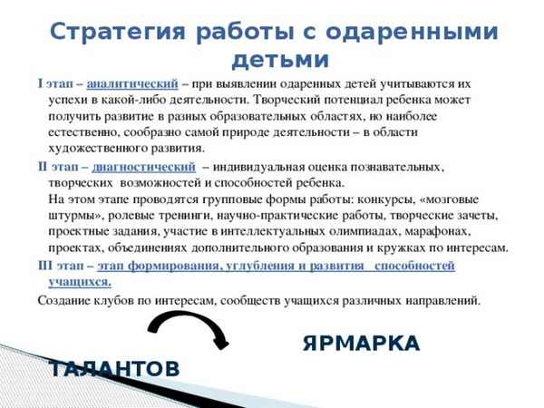 
    Стратегия работы с одаренными детьми

      