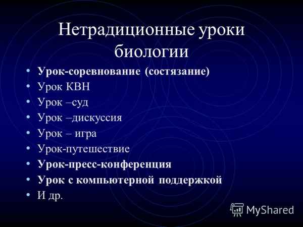 
    Нетрадиционные формы уроков по биологии

      
