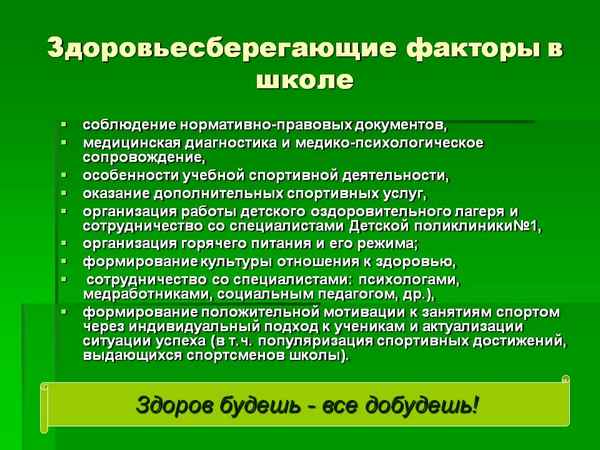 
    Здоровьесбережение как фактор успешного обучения

      