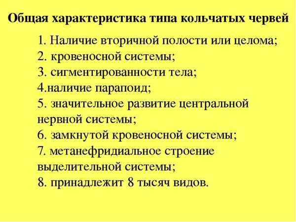 
    Особенности организации кольчатых червей

      