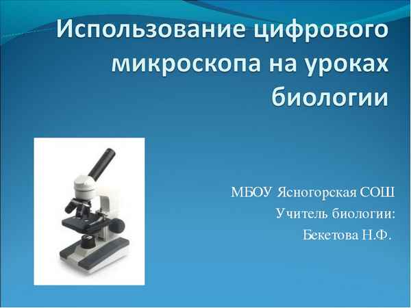 
    Использование электронного микроскопа на уроках биологии

      